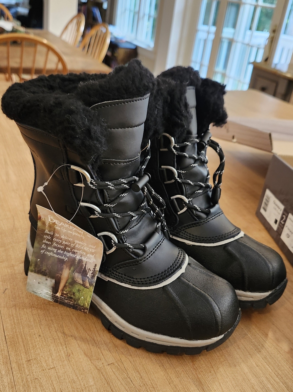 Bearpaw Kelly Youth Winter Snow Boots Black Size 2 Youth